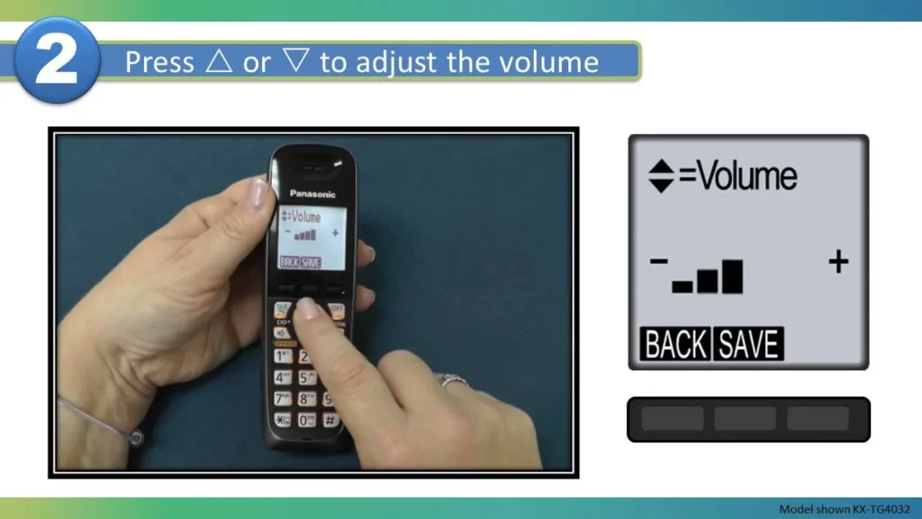 how to adjust ringer volume on panasonic cordless phone pnlc1077