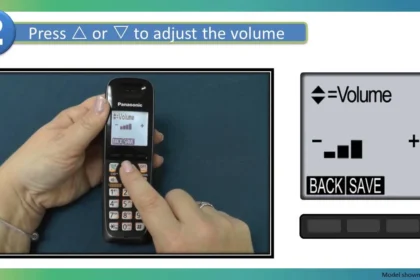 how to adjust ringer volume on panasonic cordless phone pnlc1077