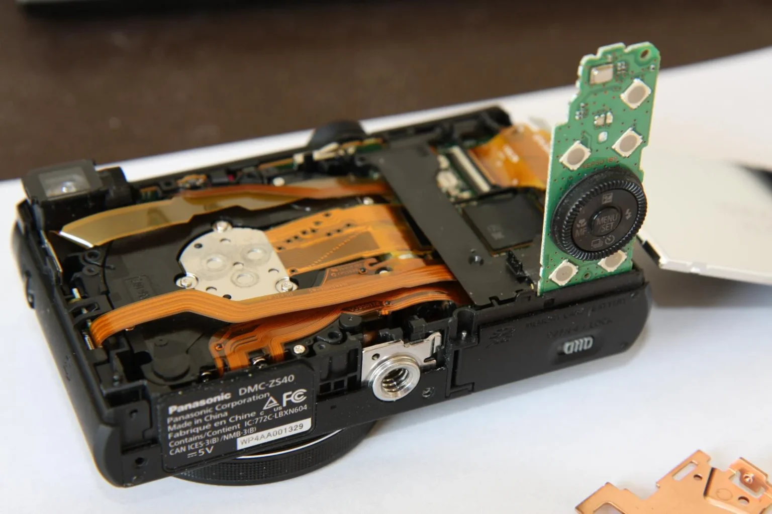 location of the time keeper battery in panasonic zs40