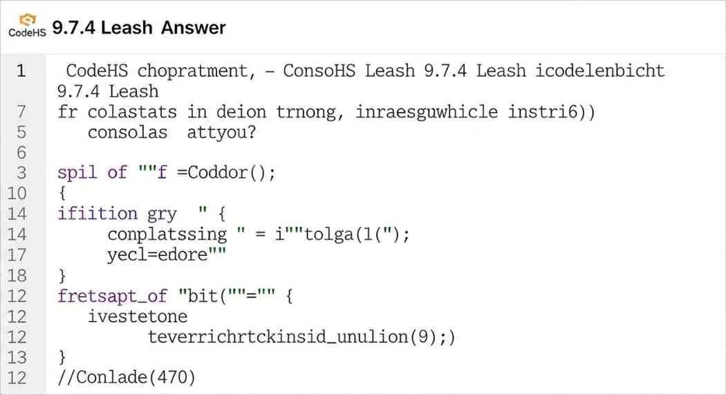9.7.4 leash codehs answers